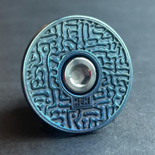 TOP CAP - LIQUID MAZE - TITANIUM - TURQUOISE GRADIENT