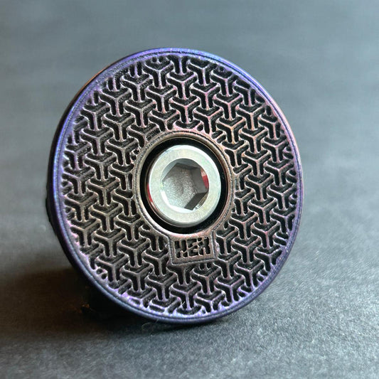 TOP CAP - Y - TITANIUM - GOLD PURPLE