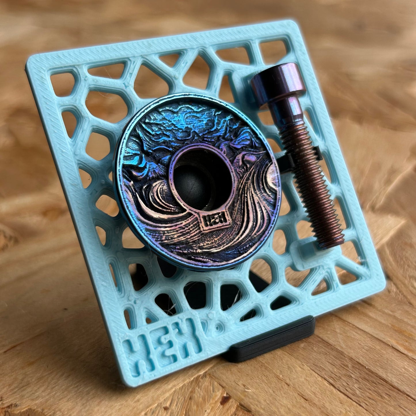 TOP CAP -MYSTIC MOUNTAIN - TITANIUM - “MOON LIT” - BLUE PURPLE BRONZE