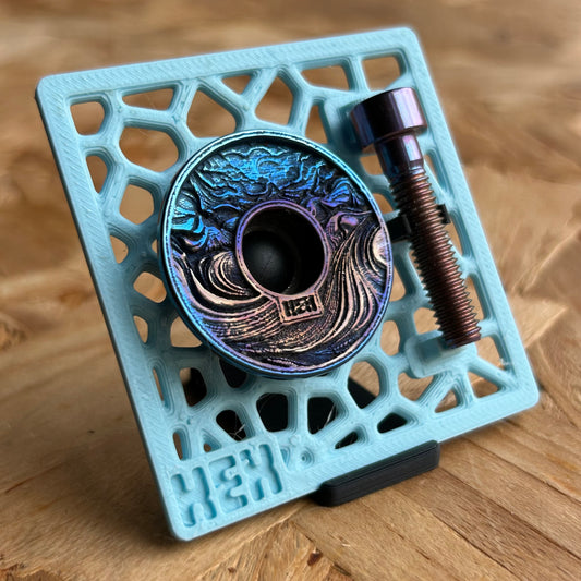 TOP CAP -MYSTIC MOUNTAIN - TITANIUM - “MOON LIT” - BLUE PURPLE BRONZE