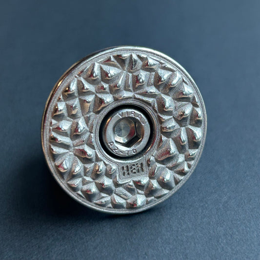TOP CAP - INVERSE VORNOI - STAINLESS STEEL