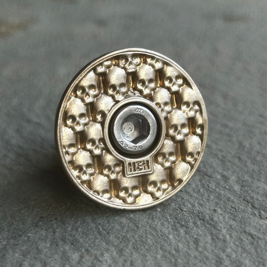 TOP CAP -MEGA SKULL - SATIN - BRASS