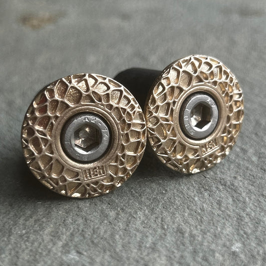 BAR ENDS - VORNOI - SATIN - BRASS