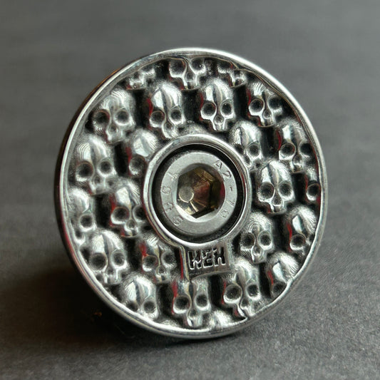 TOP CAP - MEGA SKULLZ - STAINLESS STEEL
