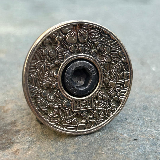 TOP CAP - HIBISCUS PATINA - BRASS