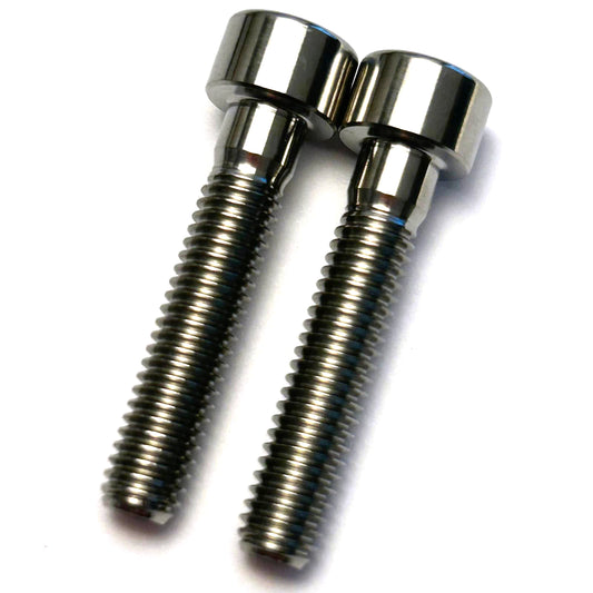 TI BAR END SCREW PAIR - M6x30MM CAP HEAD SOCKET - NATURAL
