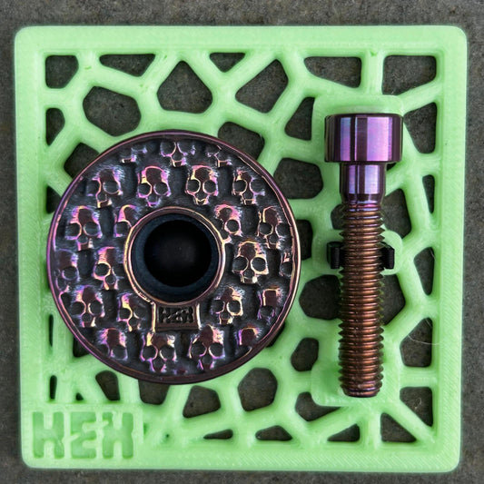 TOP CAP - SKULLZ - TITANIUM - "OFF MY FACE ON RIBENA" LILAC PINK GOLD